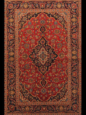 PERSIAN VINTAGE KASHAN  4.7 x 7