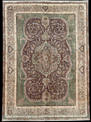 PERSIAN VINTAGE TABRIZ  9.8 X 12.1