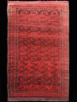 AFGHAN ANTIQUE BASHIR TEKKE GALLERY RUNNER 8 X 17.6