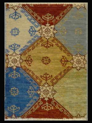INDIA WOOL GEOMETRIC KAZAK KARAJEH  2 X 3