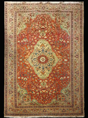 TURKISH VINTAGE ANATOLIAN TABRIZ  4.10 X 7.10
