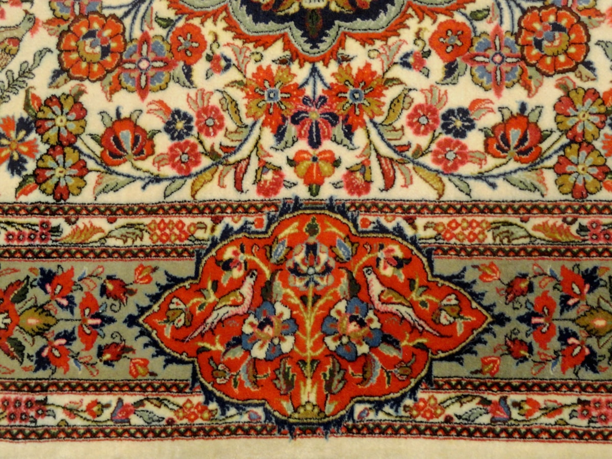 FINE PERSIAN VINTAGE ILAM-QUM 3.5 X 5.5 - Image 4