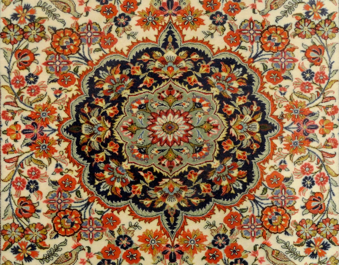 FINE PERSIAN VINTAGE ILAM-QUM 3.5 X 5.5 - Image 5