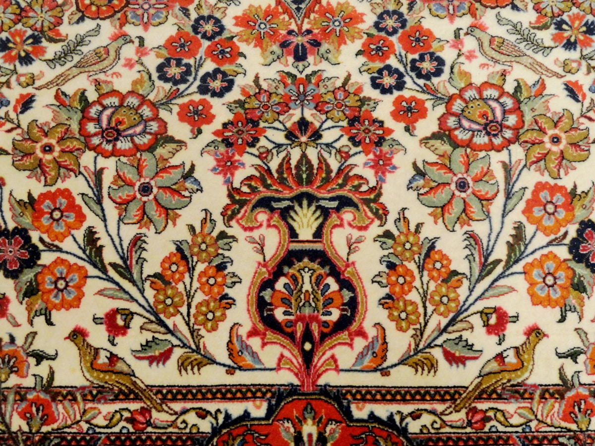 FINE PERSIAN VINTAGE ILAM-QUM 3.5 X 5.5 - Image 6