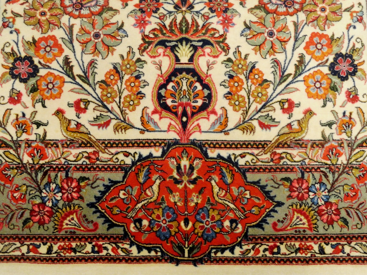 FINE PERSIAN VINTAGE ILAM-QUM 3.5 X 5.5 - Image 8