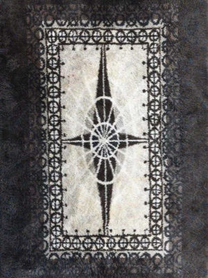 DANISH RYA MID CENTURY MODERN SHAG WOOL RUG  6.6 X 9.8