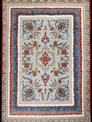PERSIAN VINTAGE WOOL ILAM-QUM SHAH REZA  7.6 X 10.6