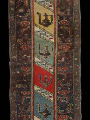 RUSSIAN ANTIQUE CAUCASIAN KAZAK  3.8 X 12