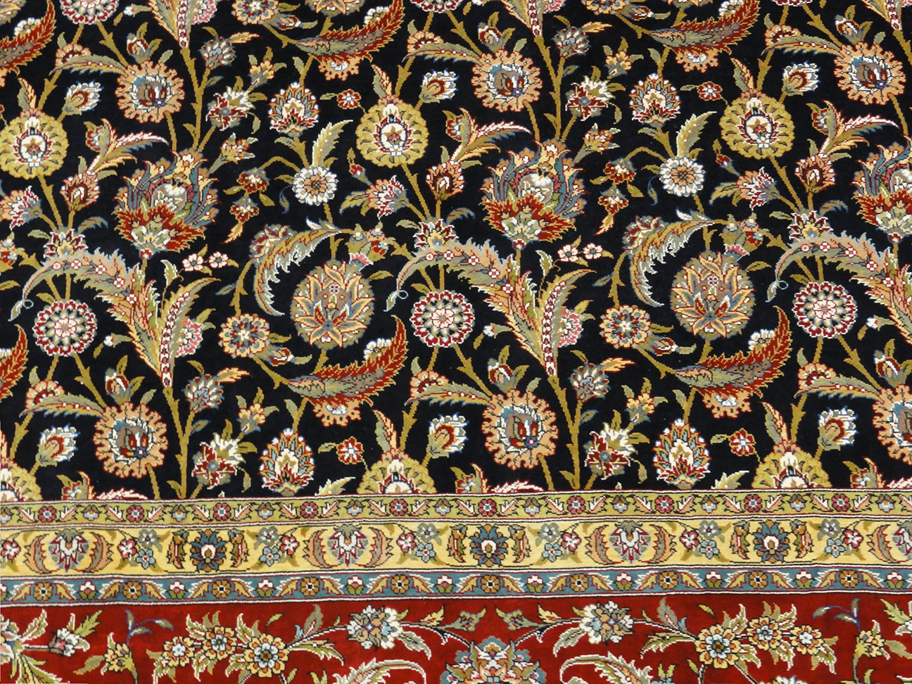 TURKISH ALL SILK SIGNED OZIPEK 6.8 X 9.0 - SOLD - - Image 2