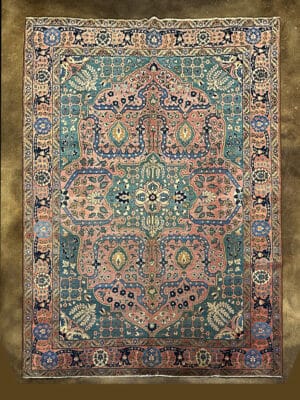 PERSIAN VINTAGE TABRIZ HOYT  7.7 X 11