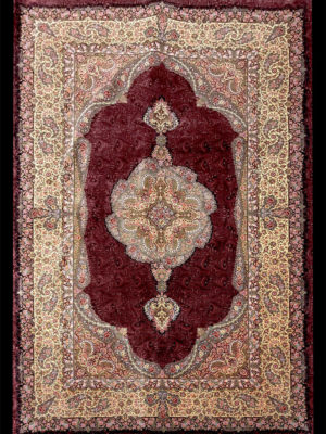 PERSIAN MASTERPIECE QUM SILK SIGNED MEHDI SADISADEH  4.9 X 6.9  SOLD