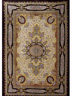 PERSIAN MASTERPIECE QUM ALL SILK SIGNED SADIGHI 4.4 X 7 SOLD