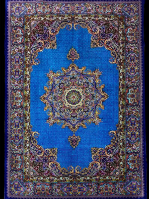 PERSIAN MASTERPIECE QUM ALL SILK SIGNED NURI  3.4 X 5.4