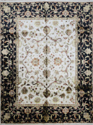 INDIA JAIPUR CHANTEL SILK AND WOOL  7.11 X 9.9