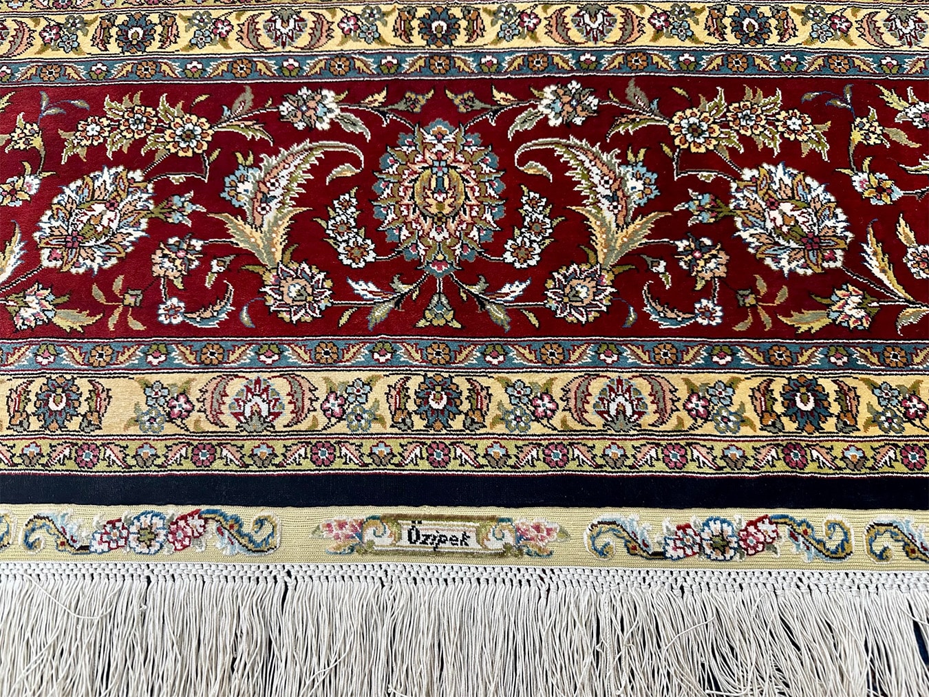 TURKISH ALL SILK SIGNED OZIPEK 6.8 X 9.0 - SOLD - - Image 3