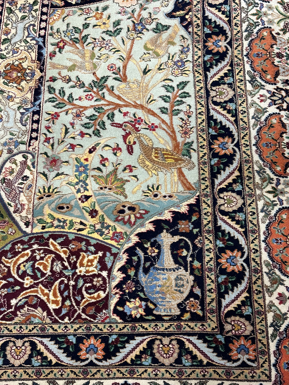 PERSIAN VINTAGE MASTERPIECE TABRIZ NEZAM MUJALABADI 11.7 X 16.9 - Image 8