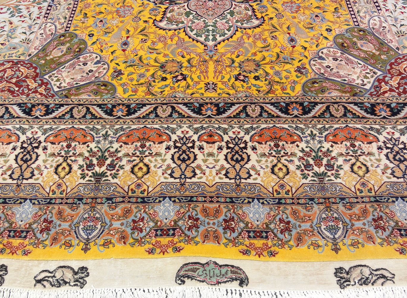 PERSIAN VINTAGE MASTERPIECE TABRIZ NEZAM MUJALABADI 11.7 X 16.9 - Image 2