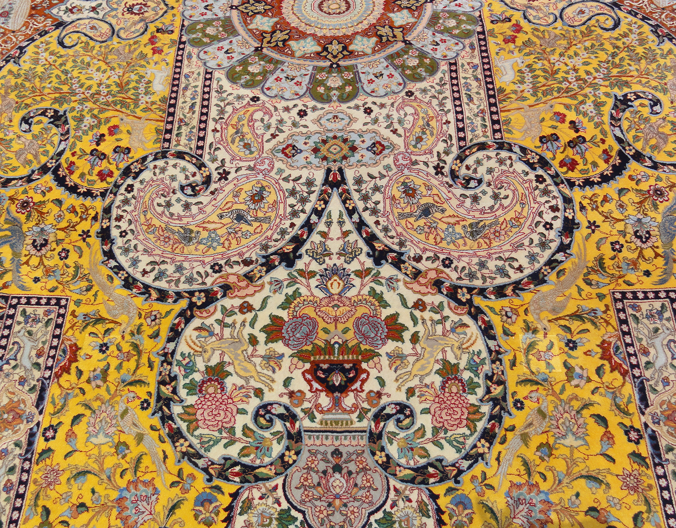 PERSIAN VINTAGE MASTERPIECE TABRIZ NEZAM MUJALABADI 11.7 X 16.9 - Image 3