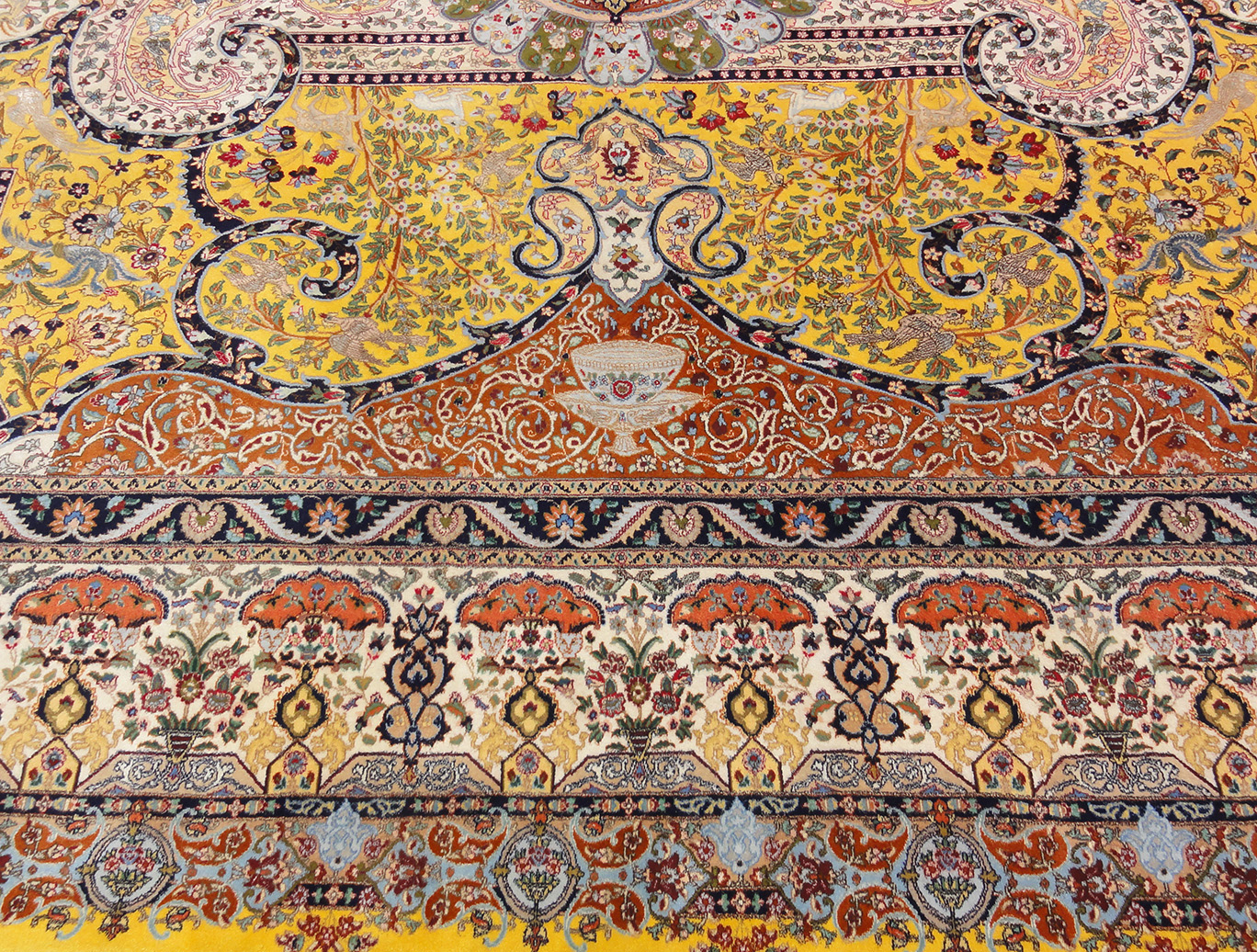 PERSIAN VINTAGE MASTERPIECE TABRIZ NEZAM MUJALABADI 11.7 X 16.9 - Image 5
