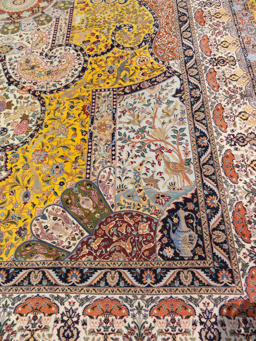 PERSIAN VINTAGE MASTERPIECE TABRIZ NEZAM MUJALABADI 11.7 X 16.9 - Image 6