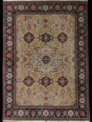 PERSIAN VINTAGE TABRIZ SIGNED ALABAF  8.2 X 11.2