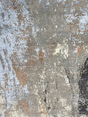 MODERN CONTEMPORARY SILK AND WOOL  10 X 14