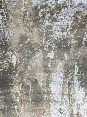 MODERN CONTEMPORARY SILK AND WOOL  10 X 14.2