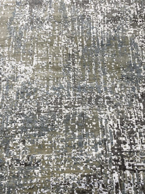 MODERN CONTEMPORARY SILK AND WOOL  10.1 X 14