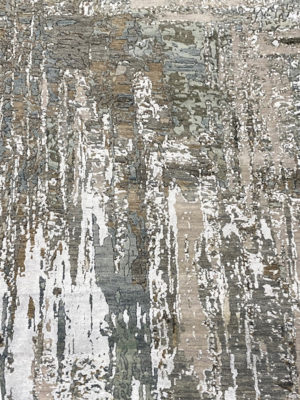 MODERN CONTEMPORARY SILK AND WOOL  10 X 14