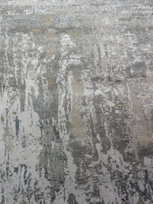 MODERN CONTEMPORARY SILK AND WOOL  9.2 X 12.1