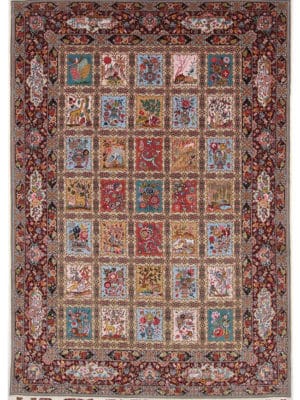 PERSIAN MASTERPIECE TABRIZ GOLESTAN PURNAMI  8.3 X 11.8 - SOLD -