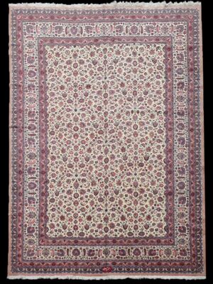 PERSIAN VINTAGE MASHAD SIGNED "SOBER"  13 X 19