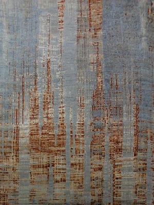 INDIA MODERN CONTEMPORARY SILK AND WOOL  8 X 10