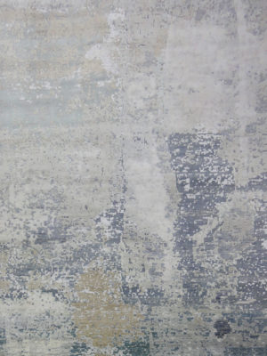 INDIA MODERN CONTEMPORARY SILK AND WOOL  11.10 X 14.11