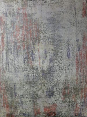 INDIA MODERN CONTEMPORARY SILK AND WOOL  8 X 10