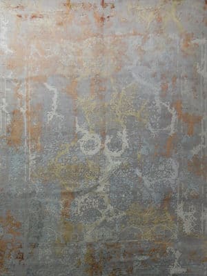 INDIA MODERN CONTEMPORARY SILK AND WOOL  8 X 10
