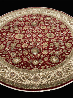 INDIA FIJE JAIPUR SILK FLOWERS  12 X 12 ROUND