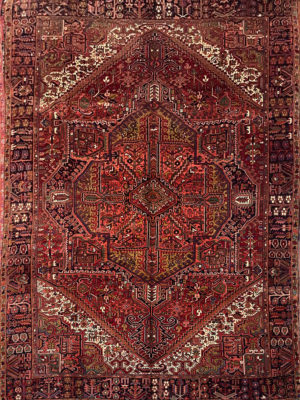 PERSIAN VINTAGE TRIBAL HERIZ GHOROVAN 10 X 13.3