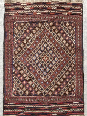 PERSIAN VINTAGE TRIBAL KILIM 6.2 X 8.8 SOLD