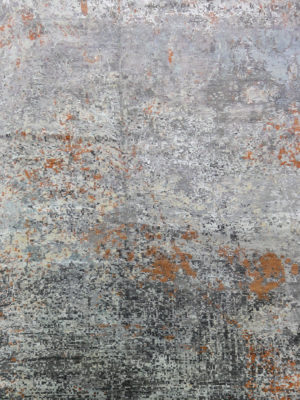 INDIA MODERN CONTEMPORARY SILK AND WOOL  11.10 X 14.11