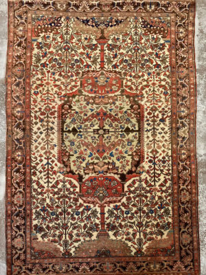 PERSIAN ANTIQUE MALAYER FARAHAN DESIGN 4.3 X 6.3
