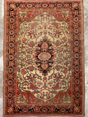 PERSIAN ANTIQUE SAROUK FARAHAN  4.1 X 6.6