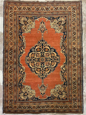 PERSIAN ANTIQUE TABRIZ HAJI JALILI  4.5 X 6.1