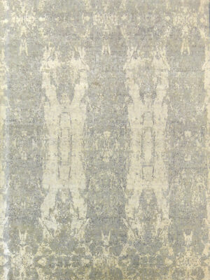 INDIA MODERN CONTEMPORARY SILK AND WOOL 9.11 X 14.1
