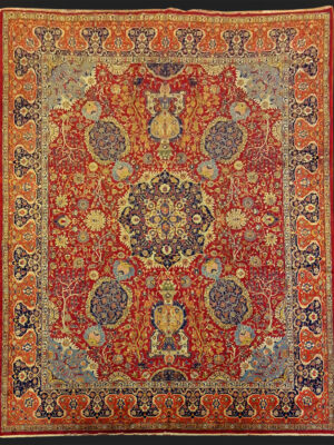 PERSIAN VERY FINE ANTIQUE TABRIZ EMAD 12.7 X 16