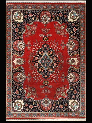 PERSIAN VERY FINE TABRIZ SIGNED ALABAF  6.8 X 10