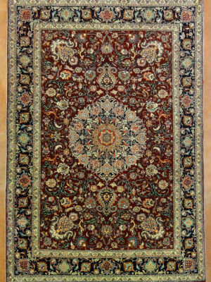 PERSIAN VINTAGE TABRIZ SIGNED RANBADUKHABEH  6.5 X 10.2  SOLD