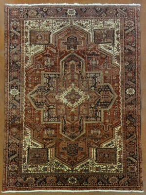 PERSIAN VINTAGE HERIZ GOROVAN GEOMETRIC  9.10 X 13