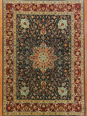 PERSIAN VINTAGE FINE TABRIZ JAVAD GHALAM  9.10 X 12.10