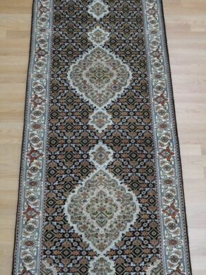 INDIA FINE TABRIZ MAHI SILK AND WOOL 2.6 X 9.10